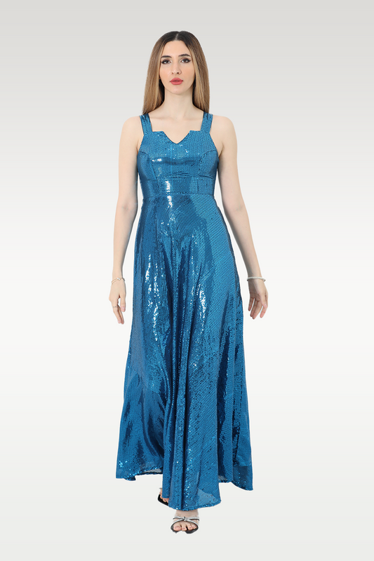 Alish Blue Glittery Gown