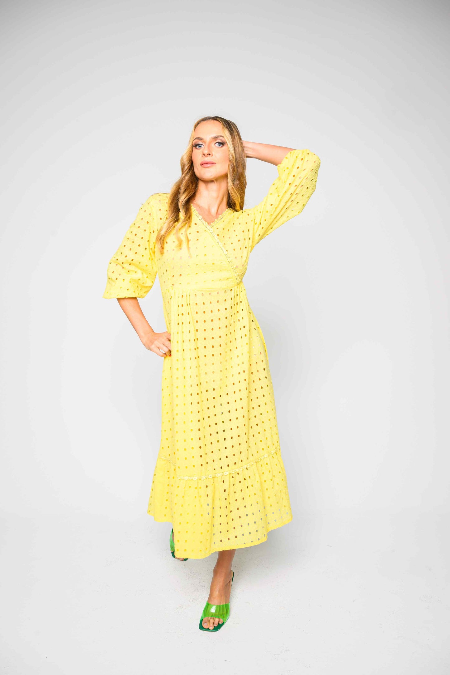 RMFI - Soft Yellow Chikankari Dress