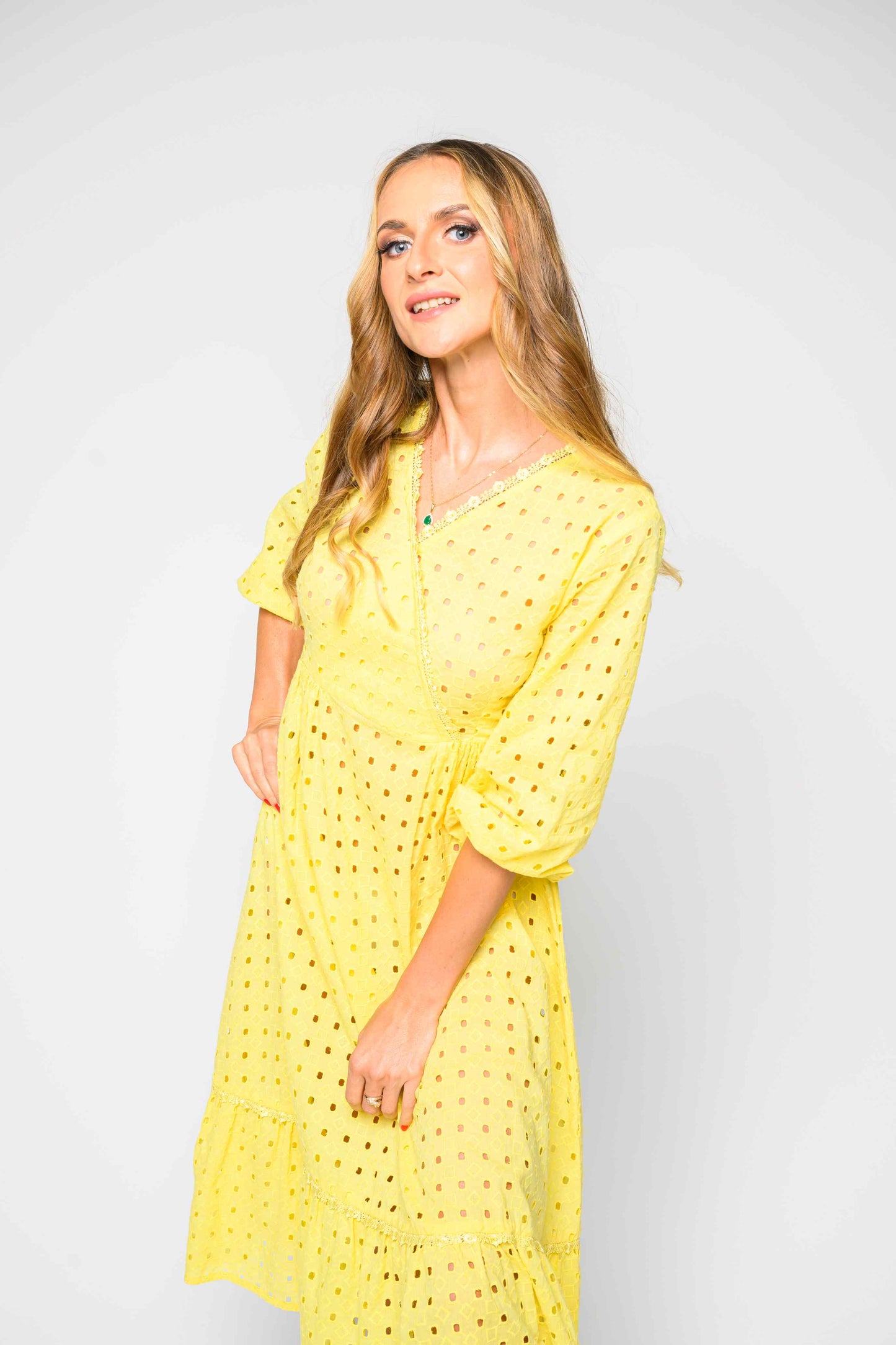 RMFI - Soft Yellow Chikankari Dress