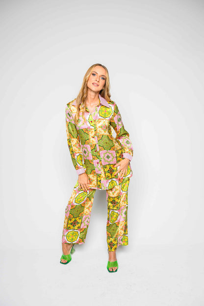 Alish Abstract Printed Satin Co-Ord Set RMAG2