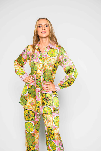 Alish Abstract Printed Satin Co-Ord Set RMAG2