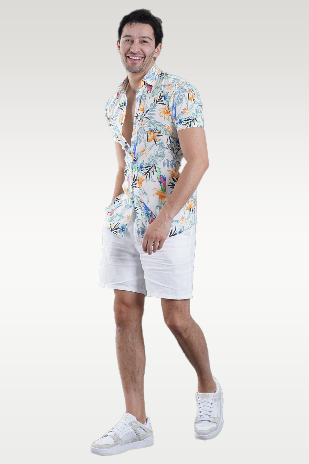 Alish Men Half Sleeve Flowery Shirt