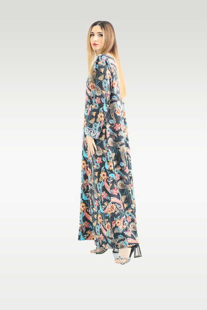 Alish Comfy Jalabiya with Flowy Print