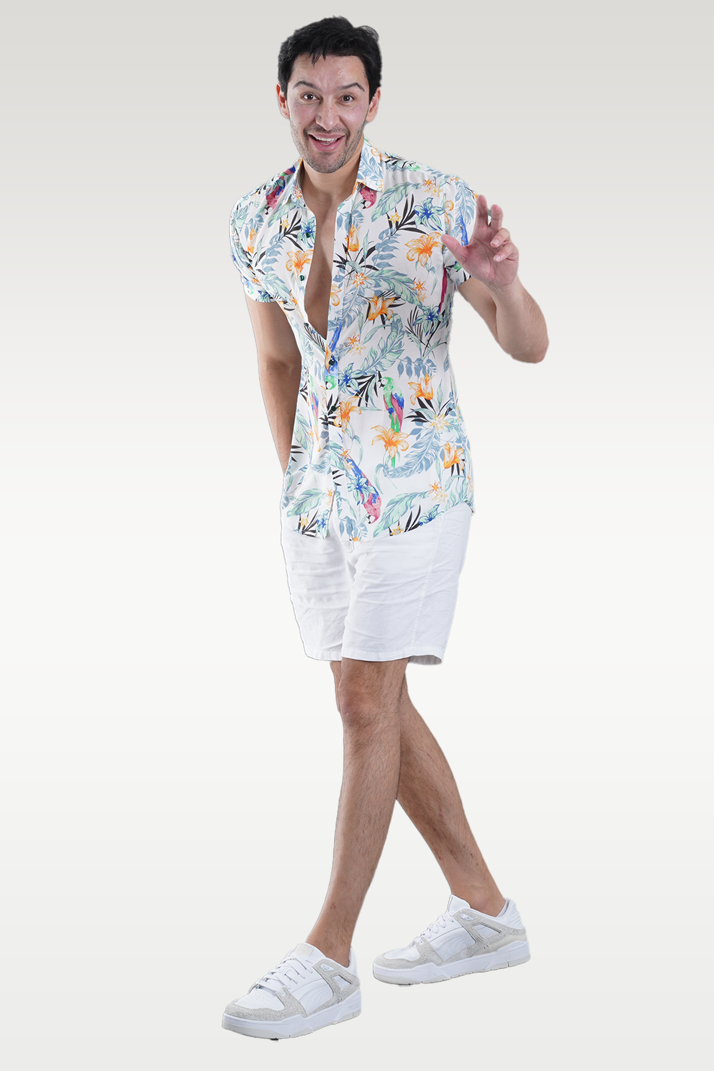 Alish Men Half Sleeve Flowery Shirt